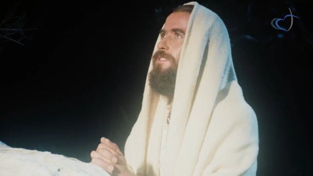 Jésus se recueille sur le mont des oliviers