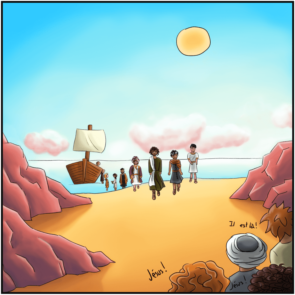 Jésus multiplie les pains et les poissons - Bande dessinée