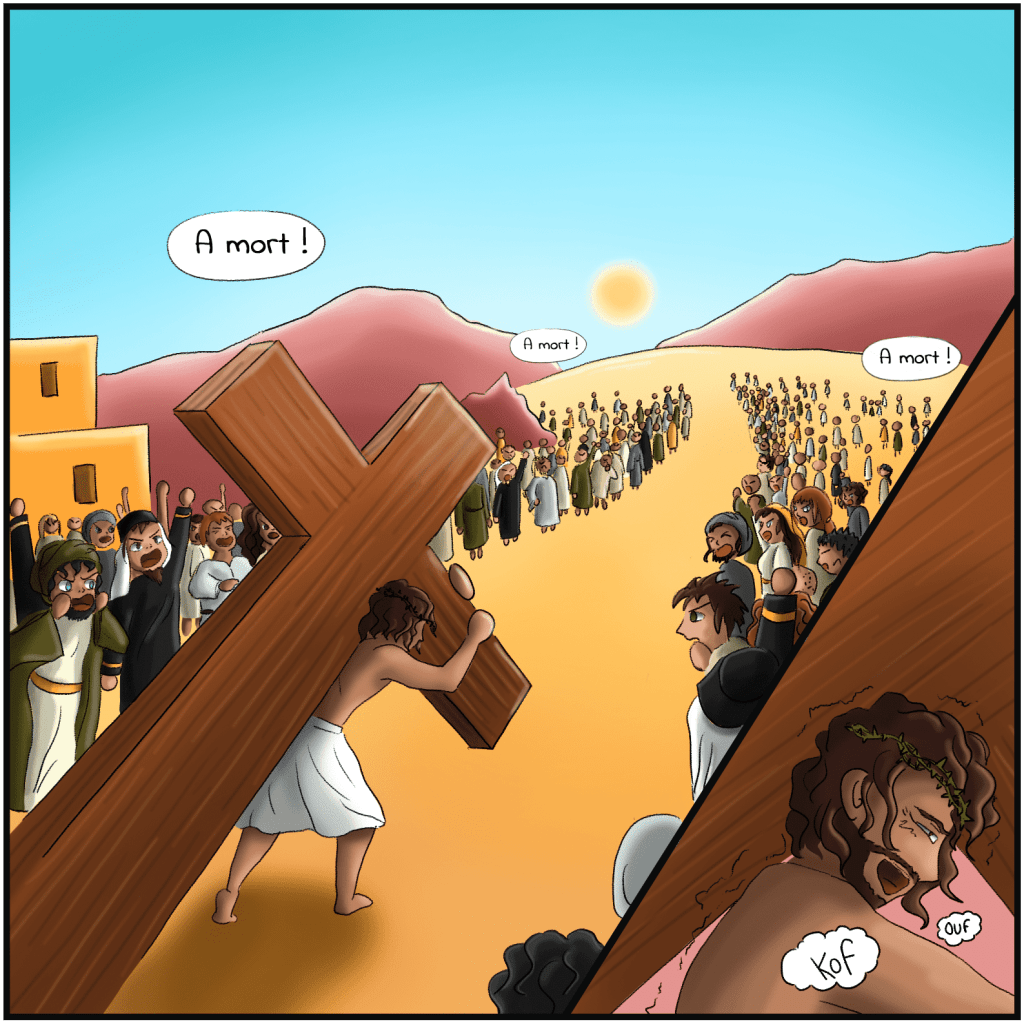 Jésus porte sa croix