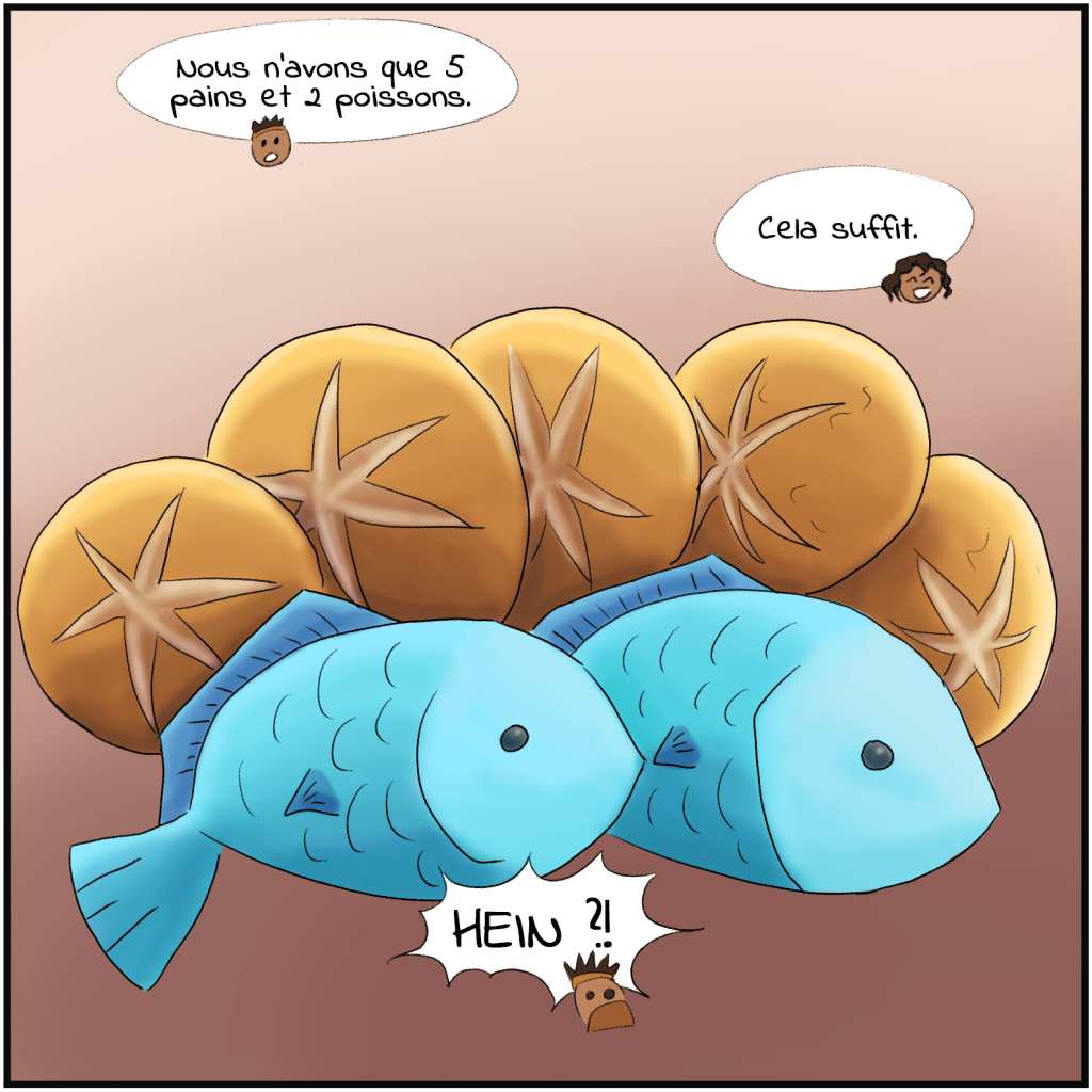Jésus multiplie les pains et les poissons - Bande dessinée
